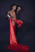 CandyMan 99792 Mesh Garter Thongs Color Red